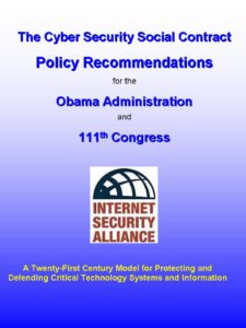 Front cover of "The Cyber Security Social Contract: Policy Recommendations for the Obama Administration and 111th Congress."