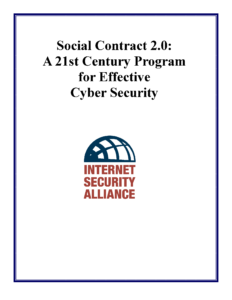 Cover of the "Social Contract 2.0: A 21st Century Program for Effective Cyber Security."