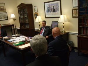 The ISA board meets with Rep. Mac Thornberry, chair of the House Republican Cybersecurity Task Force, in 2012.