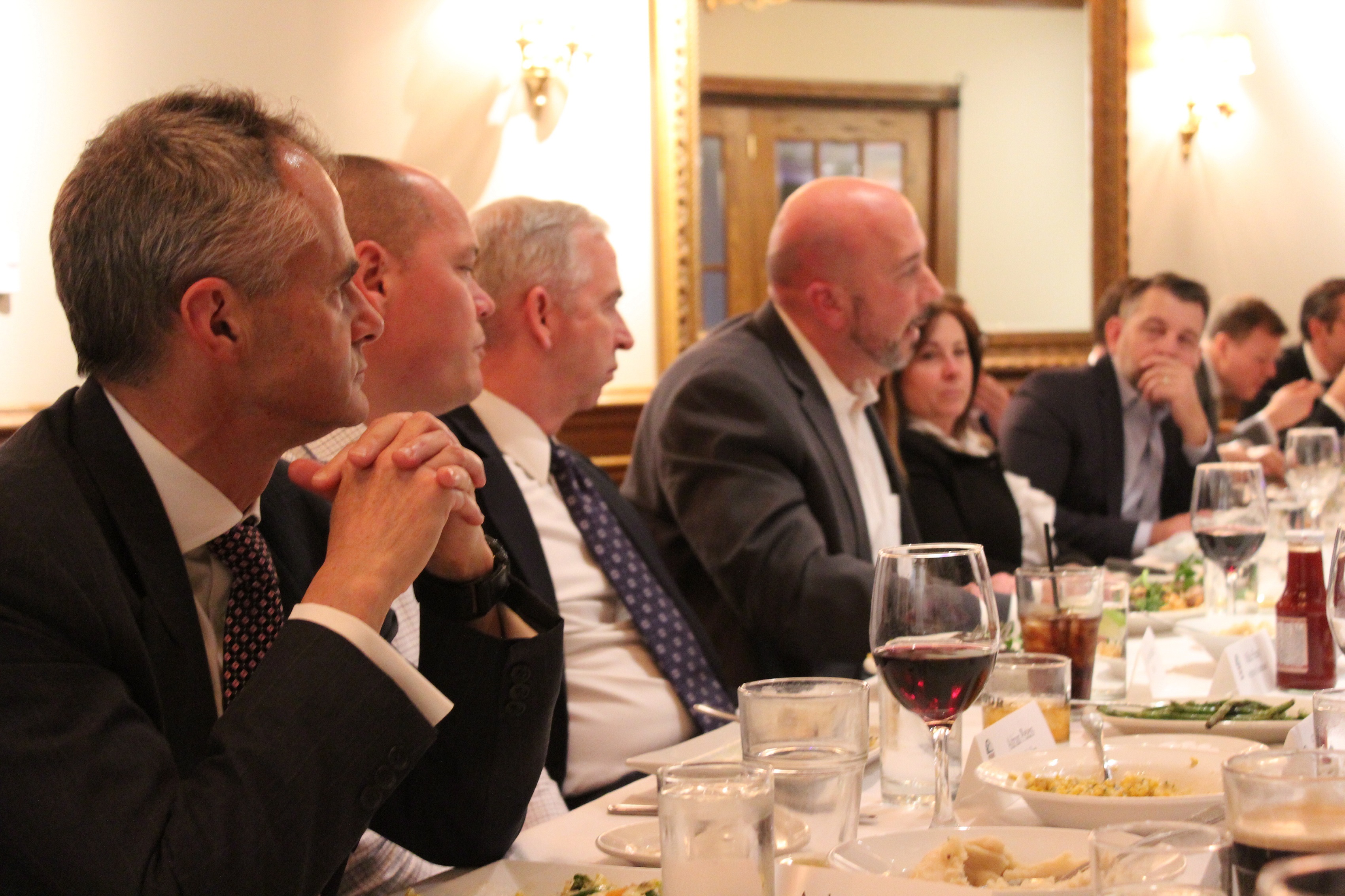 Chris Hetner, former Senior Advisor to the United States Securities and Exchange Commission (SEC) Chairman on Cybersecurity meets with the ISA Board of Directors during April 2019 Salon Dinner;